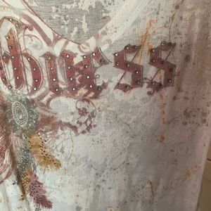 Guess top multicolored tie dye no stains M
